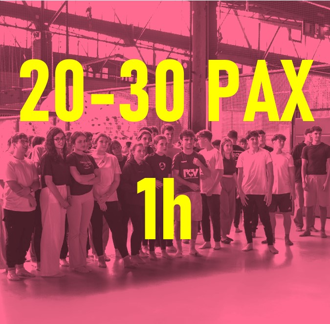 3.-PACK ESPECIAL GRUPS ( 20-30 PAX) Flipp elàstics i Flipp xarxes ( 1 hora activitat)