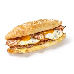 EL CASTELLER (botifarra, ou, formatge, bacon, ceba cruixent, salsa bbq)